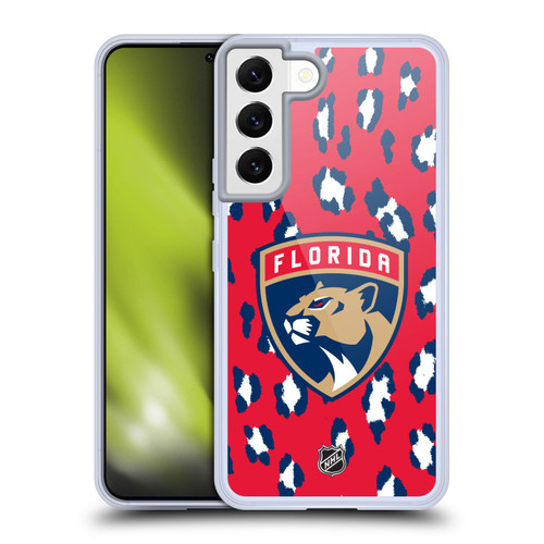 NHL Florida Panthers Leopard Pattern Soft Gel Case for Samsung Galaxy S22 5G