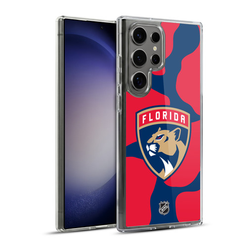 NHL Florida Panthers Cow Pattern Soft Gel Case for Samsung Galaxy S23 Ultra 5G