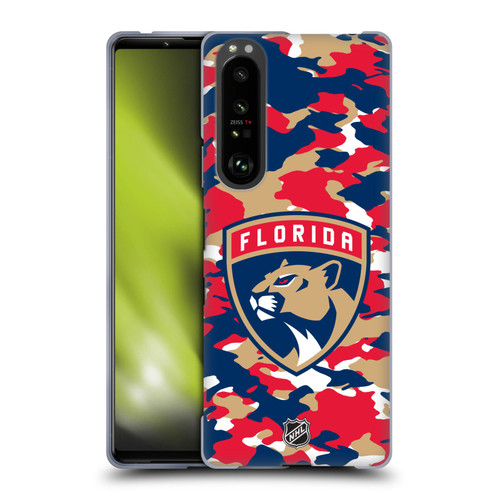 NHL Florida Panthers Camouflage Soft Gel Case for Sony Xperia 1 III