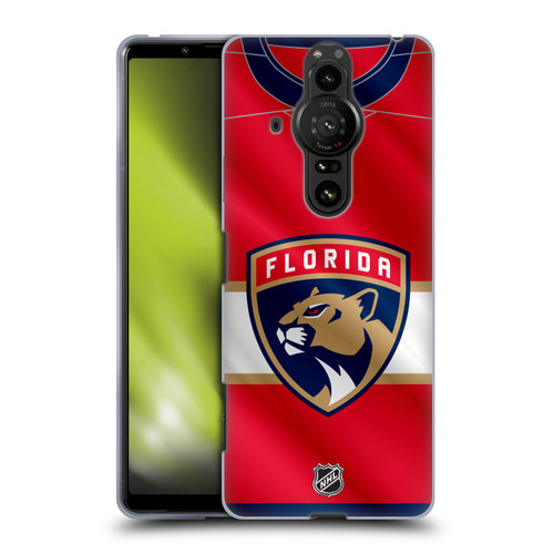 NHL Florida Panthers Jersey Soft Gel Case for Sony Xperia Pro-I