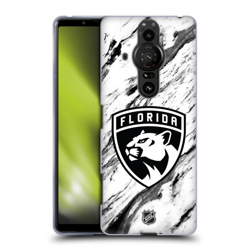 NHL Florida Panthers Marble Soft Gel Case for Sony Xperia Pro-I