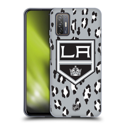 NHL Los Angeles Kings Leopard Patten Soft Gel Case for HTC Desire 21 Pro 5G
