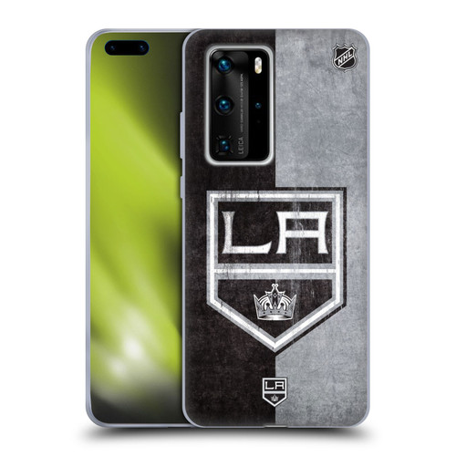 NHL Los Angeles Kings Half Distressed Soft Gel Case for Huawei P40 Pro / P40 Pro Plus 5G