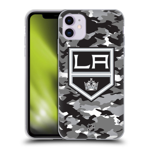 NHL Los Angeles Kings Camouflage Soft Gel Case for Apple iPhone 11