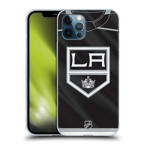 NHL Los Angeles Kings Jersey Soft Gel Case for Apple iPhone 12 / iPhone 12 Pro