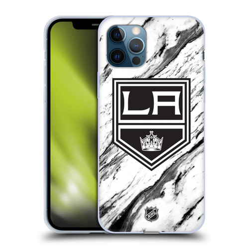 NHL Los Angeles Kings Marble Soft Gel Case for Apple iPhone 12 / iPhone 12 Pro