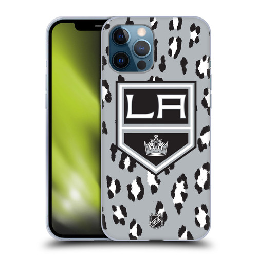 NHL Los Angeles Kings Leopard Patten Soft Gel Case for Apple iPhone 12 Pro Max