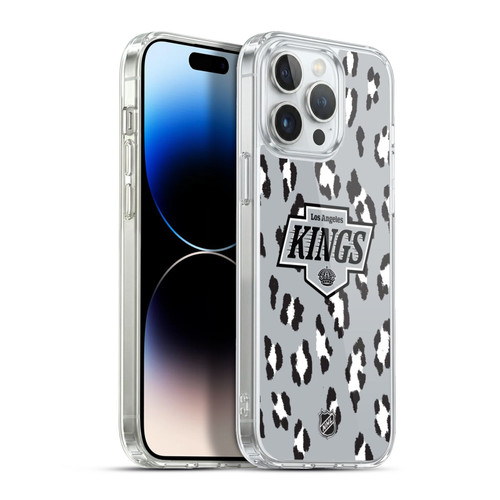 NHL Los Angeles Kings Leopard Pattern Soft Gel Case for Apple iPhone 13 Pro Max