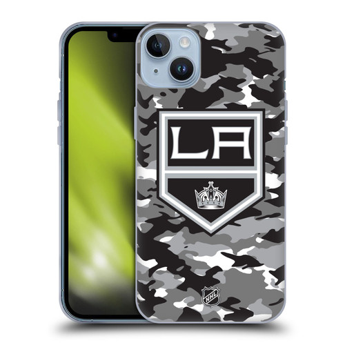 NHL Los Angeles Kings Camouflage Soft Gel Case for Apple iPhone 14 Plus