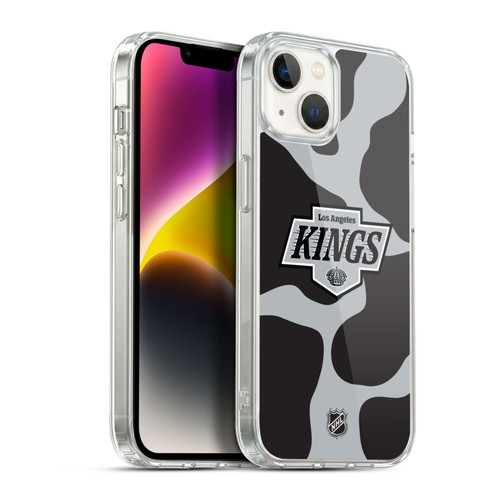 NHL Los Angeles Kings Cow Pattern Soft Gel Case for Apple iPhone 14 Plus