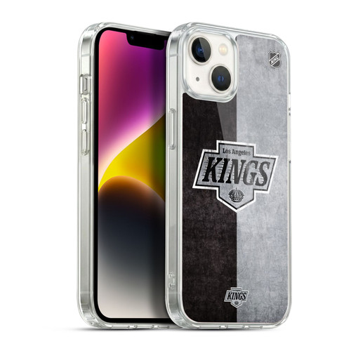 NHL Los Angeles Kings Half Distressed Soft Gel Case for Apple iPhone 14 Plus