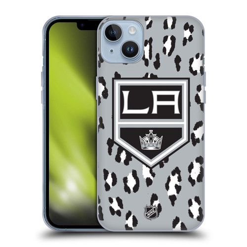 NHL Los Angeles Kings Leopard Patten Soft Gel Case for Apple iPhone 14 Plus