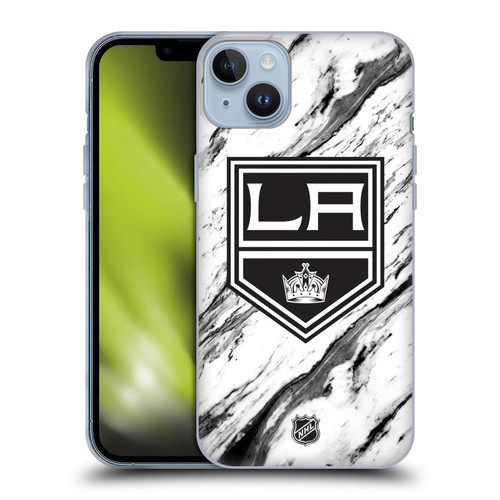 NHL Los Angeles Kings Marble Soft Gel Case for Apple iPhone 14 Plus