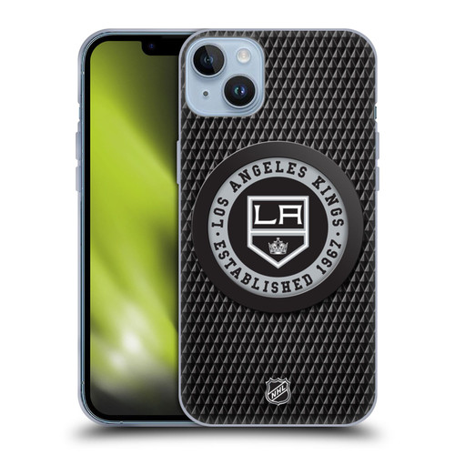 NHL Los Angeles Kings Puck Texture Soft Gel Case for Apple iPhone 14 Plus