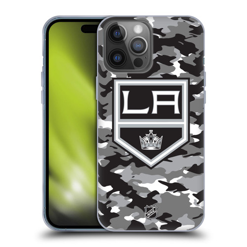 NHL Los Angeles Kings Camouflage Soft Gel Case for Apple iPhone 14 Pro Max