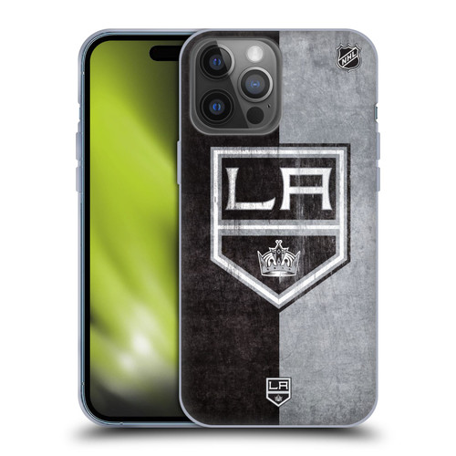 NHL Los Angeles Kings Half Distressed Soft Gel Case for Apple iPhone 14 Pro Max