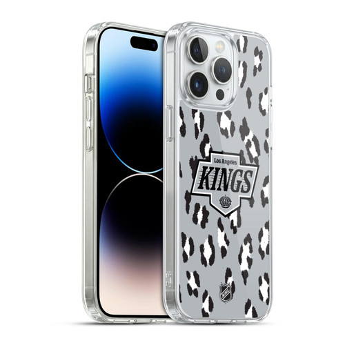 NHL Los Angeles Kings Leopard Pattern Soft Gel Case for Apple iPhone 14 Pro Max