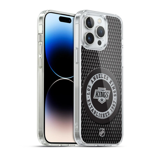 NHL Los Angeles Kings Puck Texture Soft Gel Case for Apple iPhone 14 Pro Max