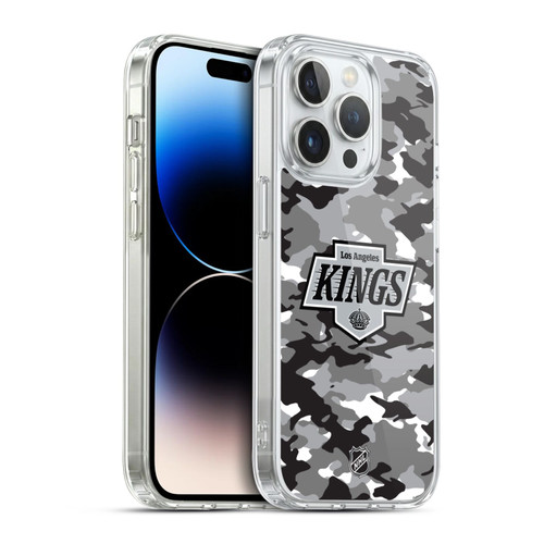 NHL Los Angeles Kings Camouflage Soft Gel Case for Apple iPhone 14 Pro