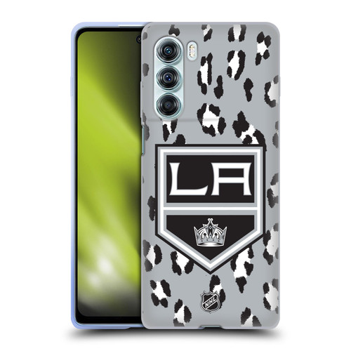NHL Los Angeles Kings Leopard Patten Soft Gel Case for Motorola Edge S30 / Moto G200 5G