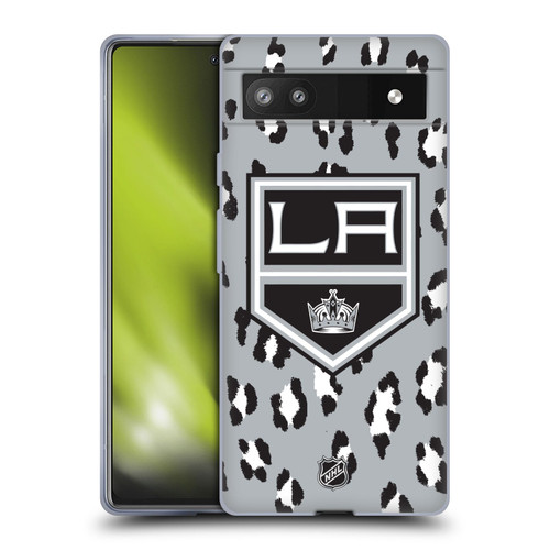 NHL Los Angeles Kings Leopard Patten Soft Gel Case for Google Pixel 6a