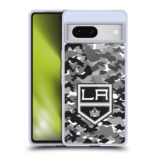 NHL Los Angeles Kings Camouflage Soft Gel Case for Google Pixel 7