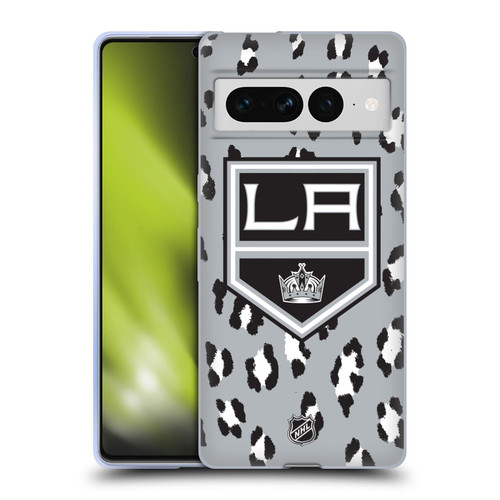 NHL Los Angeles Kings Leopard Patten Soft Gel Case for Google Pixel 7 Pro