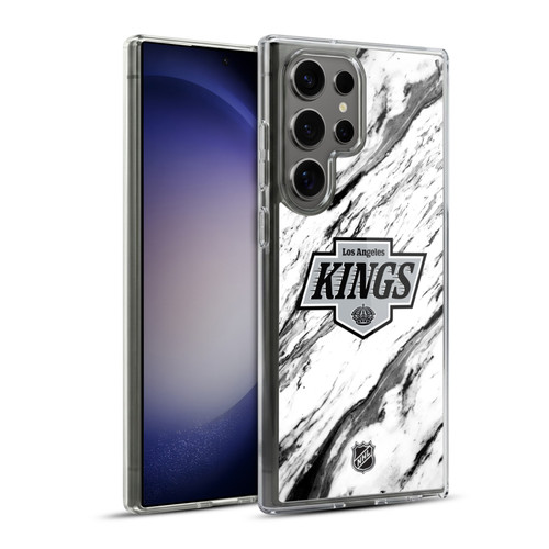 NHL Los Angeles Kings Marble Soft Gel Case for Samsung Galaxy S23 Ultra 5G