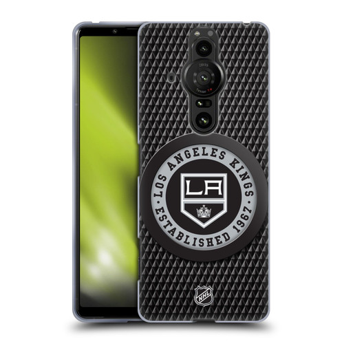 NHL Los Angeles Kings Puck Texture Soft Gel Case for Sony Xperia Pro-I