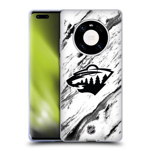 NHL Minnesota Wild Marble Soft Gel Case for Huawei Mate 40 Pro 5G