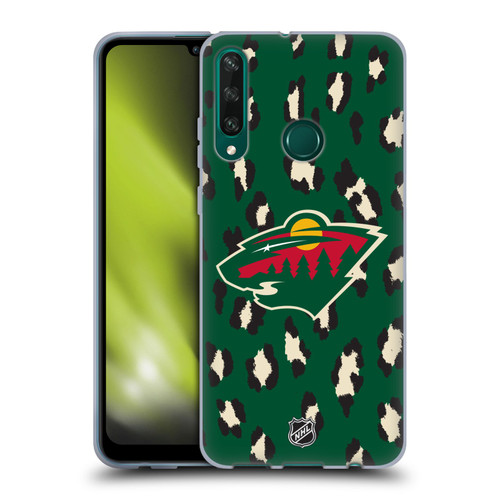 NHL Minnesota Wild Leopard Patten Soft Gel Case for Huawei Y6p