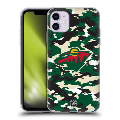 NHL Minnesota Wild Camouflage Soft Gel Case for Apple iPhone 11