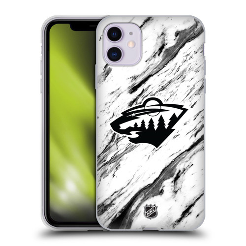 NHL Minnesota Wild Marble Soft Gel Case for Apple iPhone 11