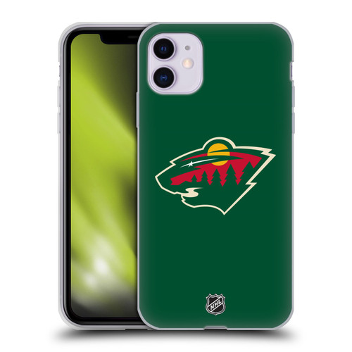 NHL Minnesota Wild Plain Soft Gel Case for Apple iPhone 11