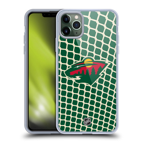 NHL Minnesota Wild Net Pattern Soft Gel Case for Apple iPhone 11 Pro Max