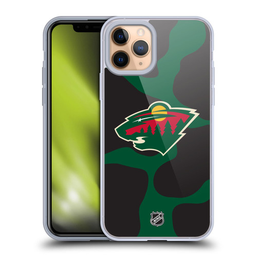 NHL Minnesota Wild Cow Pattern Soft Gel Case for Apple iPhone 11 Pro