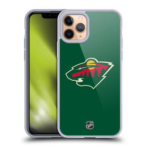 NHL Minnesota Wild Plain Soft Gel Case for Apple iPhone 11 Pro