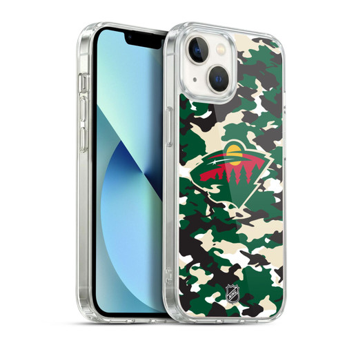 NHL Minnesota Wild Camouflage Soft Gel Case for Apple iPhone 13