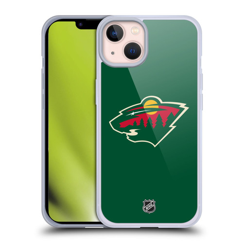 NHL Minnesota Wild Plain Soft Gel Case for Apple iPhone 13