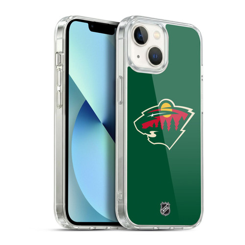 NHL Minnesota Wild Plain Soft Gel Case for Apple iPhone 13