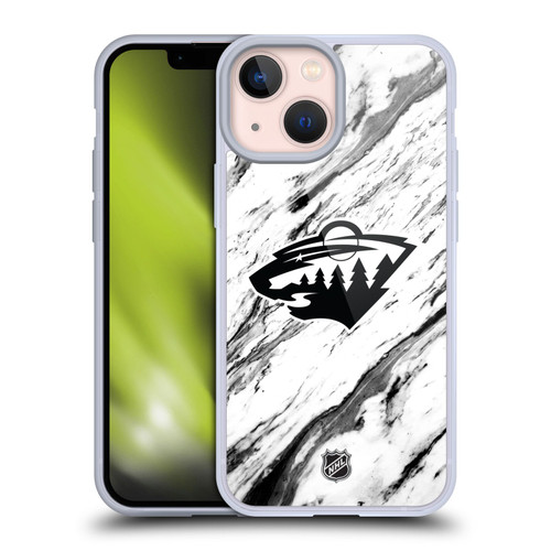 NHL Minnesota Wild Marble Soft Gel Case for Apple iPhone 13 Mini