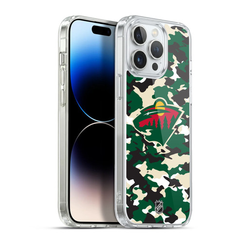 NHL Minnesota Wild Camouflage Soft Gel Case for Apple iPhone 13 Pro Max
