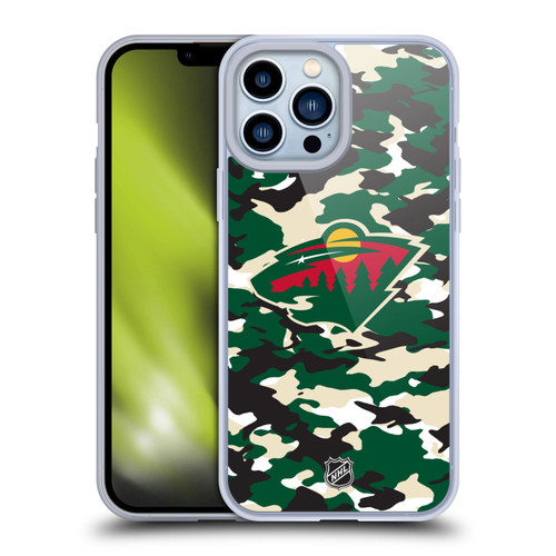 NHL Minnesota Wild Camouflage Soft Gel Case for Apple iPhone 13 Pro Max