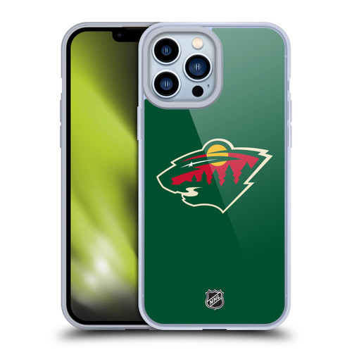 NHL Minnesota Wild Plain Soft Gel Case for Apple iPhone 13 Pro Max