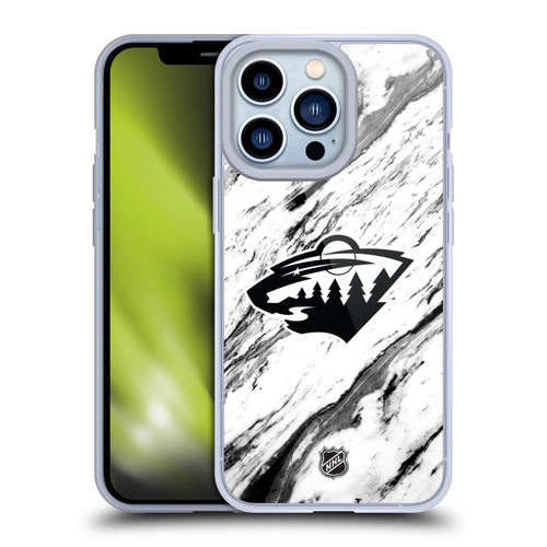 NHL Minnesota Wild Marble Soft Gel Case for Apple iPhone 13 Pro