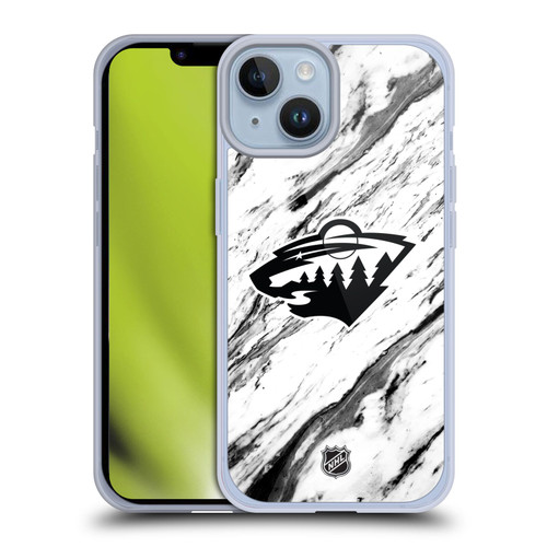 NHL Minnesota Wild Marble Soft Gel Case for Apple iPhone 14
