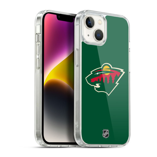 NHL Minnesota Wild Plain Soft Gel Case for Apple iPhone 14 Plus
