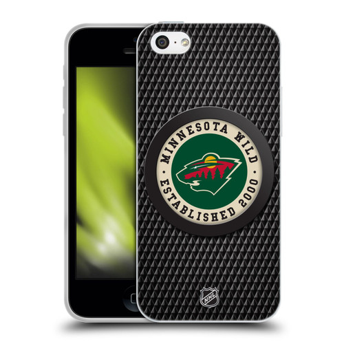 NHL Minnesota Wild Puck Texture Soft Gel Case for Apple iPhone 5c