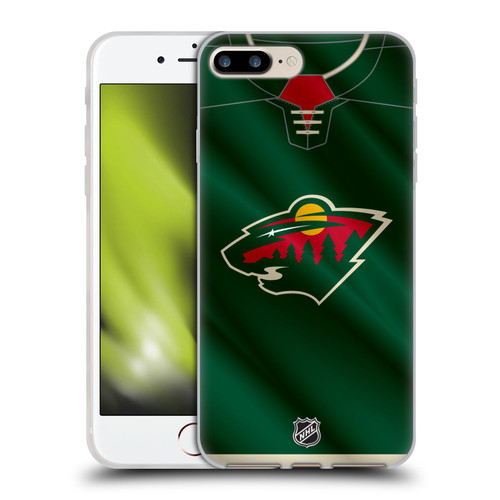 NHL Minnesota Wild Jersey Soft Gel Case for Apple iPhone 7 Plus / iPhone 8 Plus