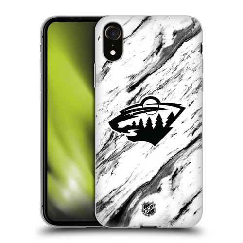 NHL Minnesota Wild Marble Soft Gel Case for Apple iPhone XR